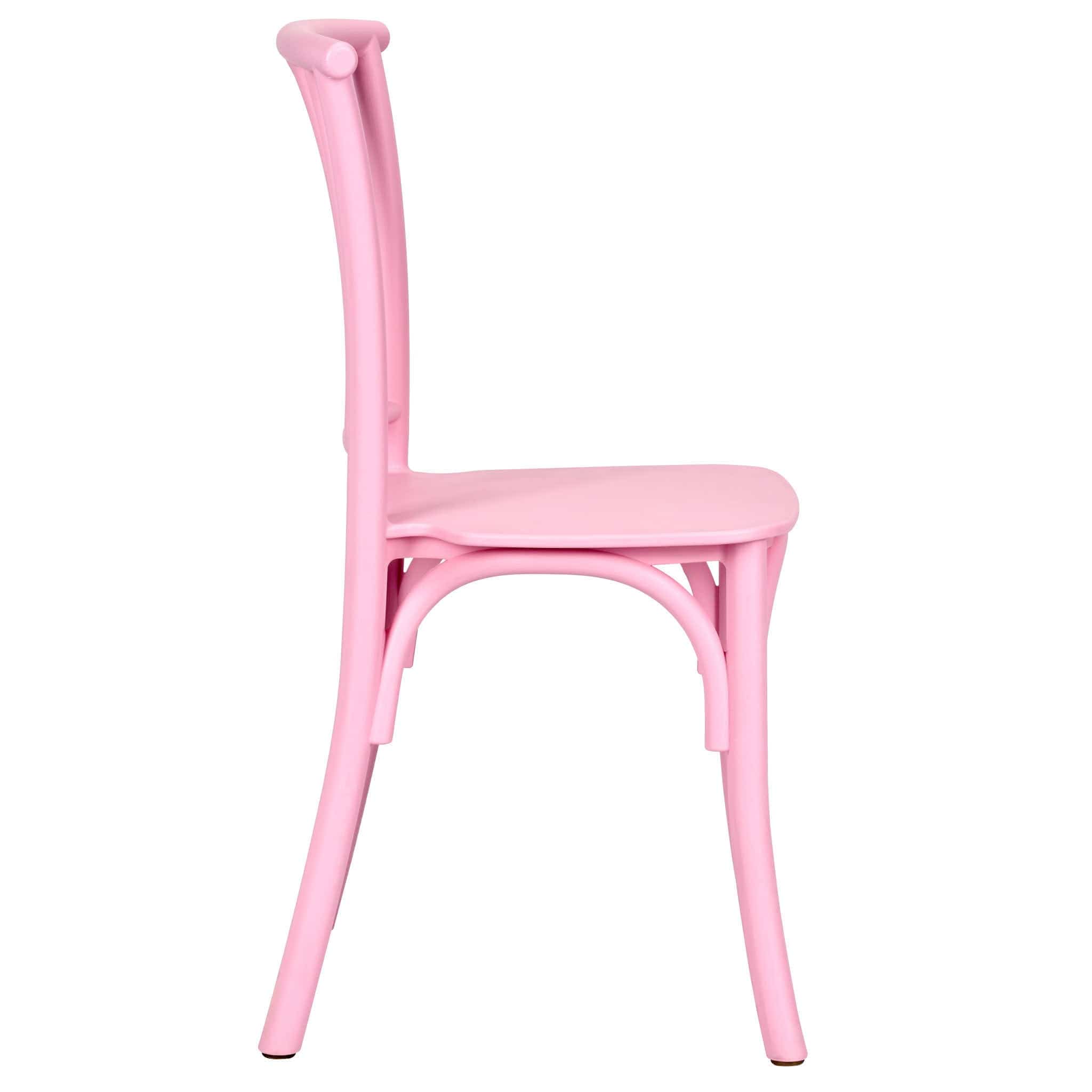 Chivari Kids Pink ToughResin™ Willow Chair CWRP-KID-ZG-T