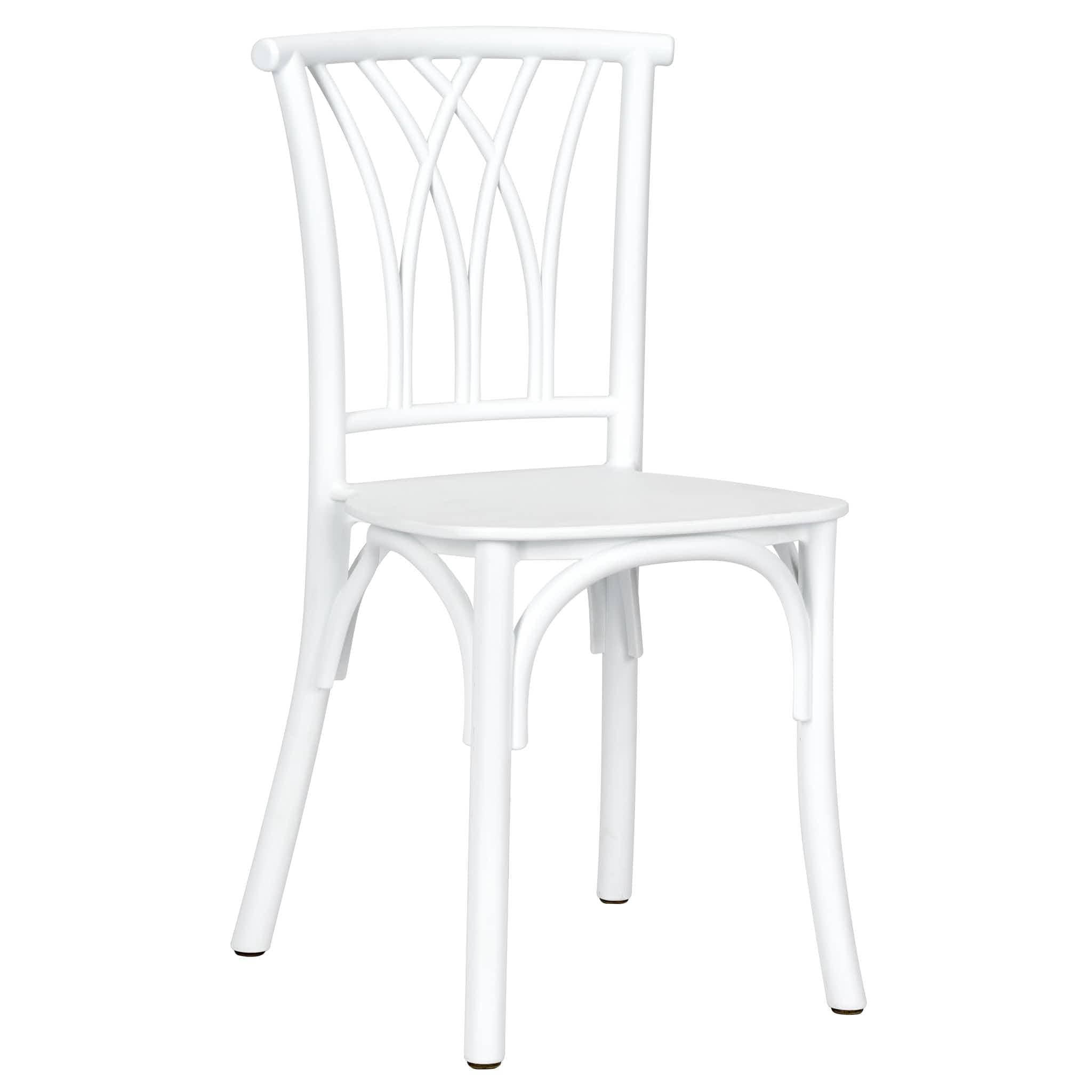 Chivari Kids White ToughResin™ Willow Chair CWRW-KID-ZG-T