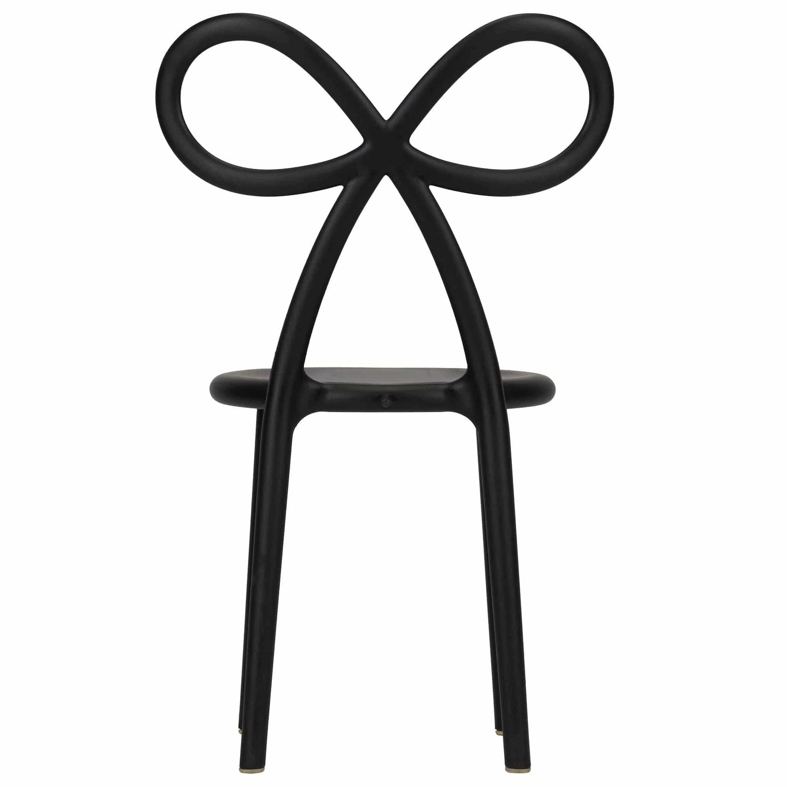 Chivari Kids Black Resin Bow Chair with Round Seat CBORB-KID-ZG