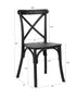 Chivari Kids Black ToughResin™ WoodGrain Cross Back Chair CXRB-KID-ZG-T