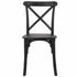 Chivari Kids Black ToughResin™ WoodGrain Cross Back Chair CXRB-KID-ZG-T