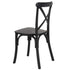 Chivari Kids Black ToughResin™ WoodGrain Cross Back Chair CXRB-KID-ZG-T