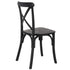 Chivari Kids Black ToughResin™ WoodGrain Cross Back Chair CXRB-KID-ZG-T
