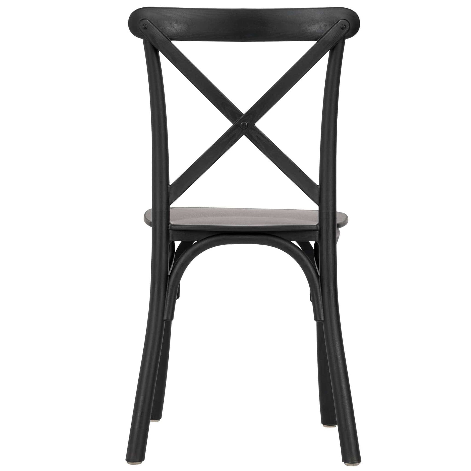 Chivari Kids Black ToughResin™ WoodGrain Cross Back Chair CXRB-KID-ZG-T