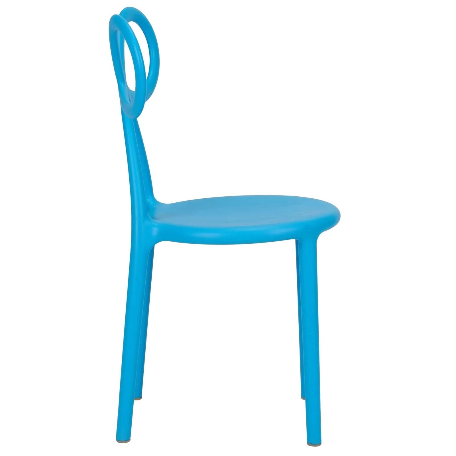 Chivari Kids Blue Resin Bow Chair with Round Seat CBORBLU-KID-ZG