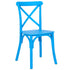 Chivari Kids Blue ToughResin™ Cross Back Chair CXRBLU-KID-ZG-T