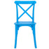 Chivari Kids Blue ToughResin™ Cross Back Chair CXRBLU-KID-ZG-T