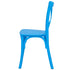 Chivari Kids Blue ToughResin™ Cross Back Chair CXRBLU-KID-ZG-T