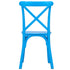 Chivari Kids Blue ToughResin™ Cross Back Chair CXRBLU-KID-ZG-T