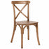 Chivari Kids Chestnut ToughResin™ Cross Back Chair CXRC-KID-ZG-T
