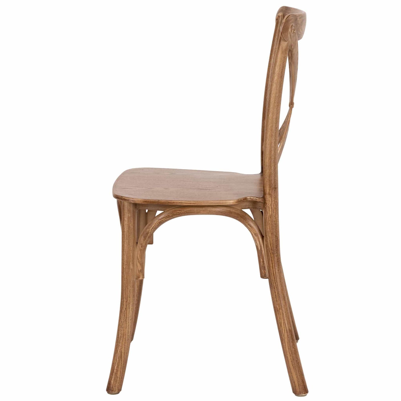 Chivari Kids Chestnut ToughResin™ Cross Back Chair CXRC-KID-ZG-T