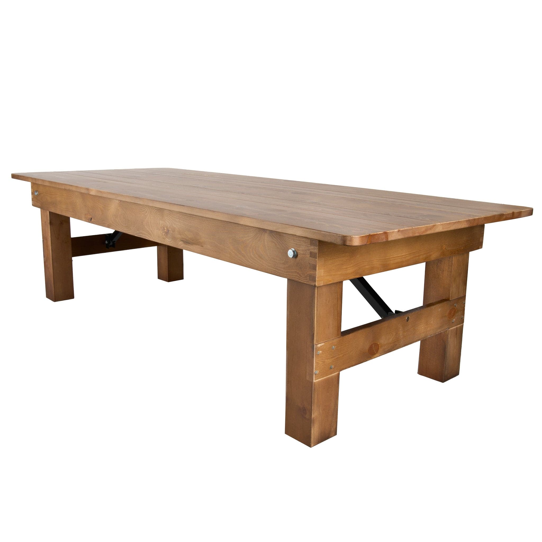Chivari Kids 72″ x 30″ (6 Foot ) Chestnut Rectangle Straight Leg Farm Table TFARMRT7230-CHESTNT-SLGKID-AX-T