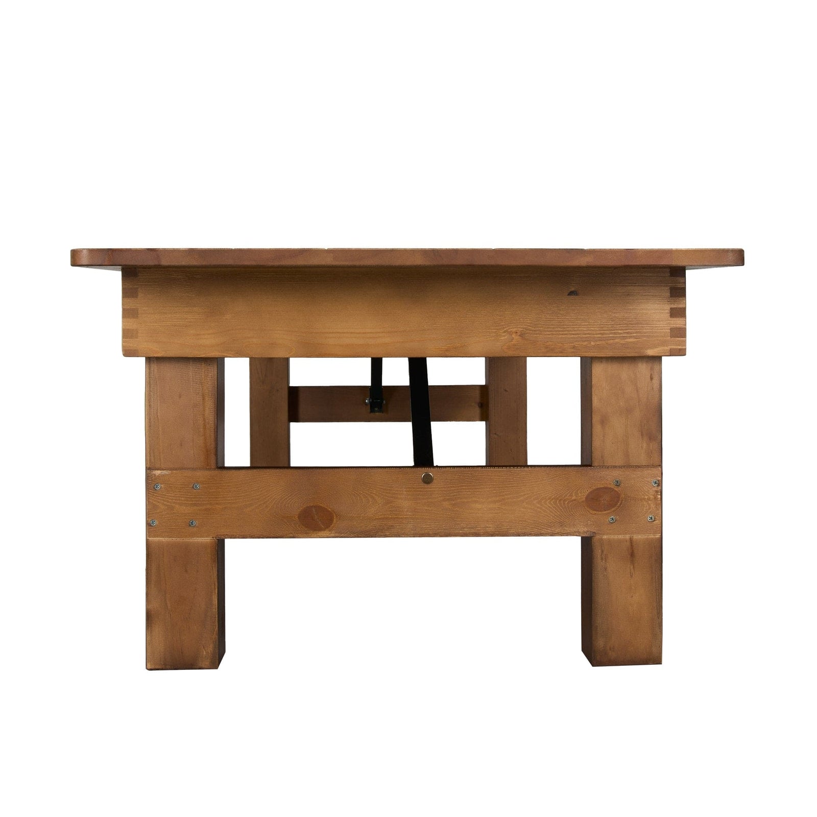 Chivari Kids 72″ x 30″ (6 Foot ) Chestnut Rectangle Straight Leg Farm Table TFARMRT7230-CHESTNT-SLGKID-AX-T
