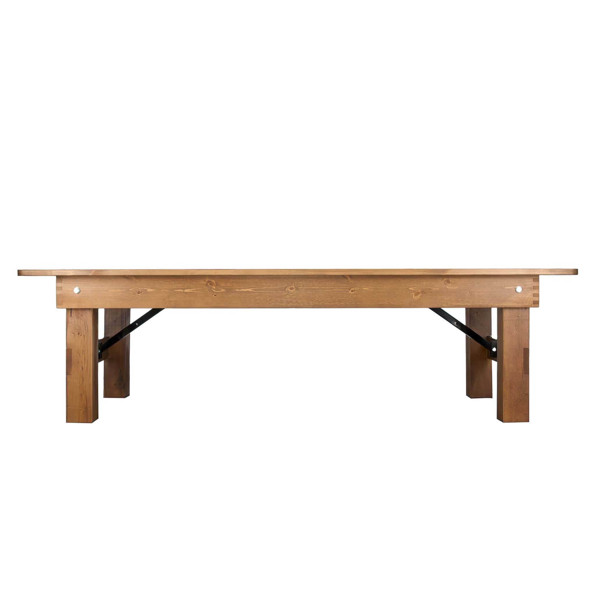 Chivari Kids 72″ x 30″ (6 Foot ) Chestnut Rectangle Straight Leg Farm Table TFARMRT7230-CHESTNT-SLGKID-AX-T