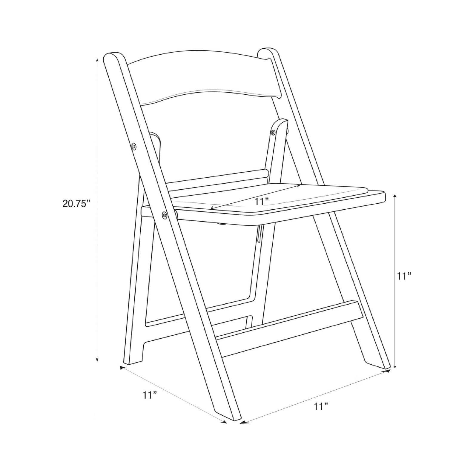 Kids White Resin Folding Chair