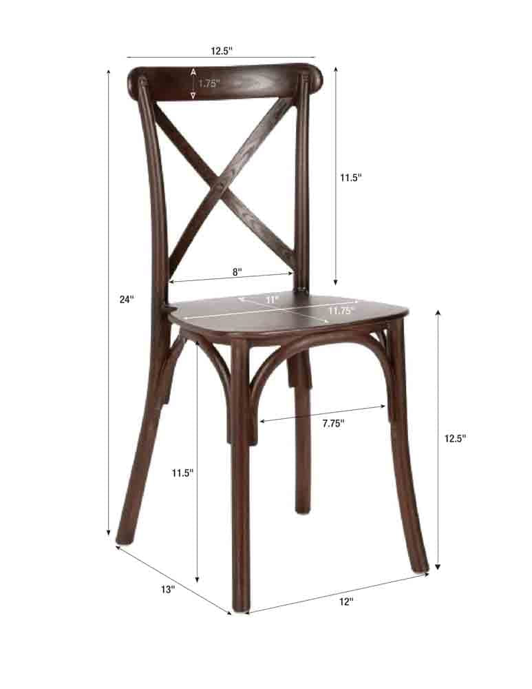 Chivari Kids Fruitwood ToughResin™ Cross Back Chair CXRF-KID-ZG-T