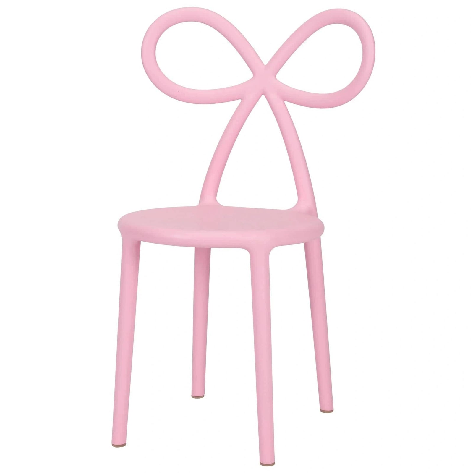 Chivari Kids Pink Resin Bow Chair with Round Seat CBORP-KID-ZG
