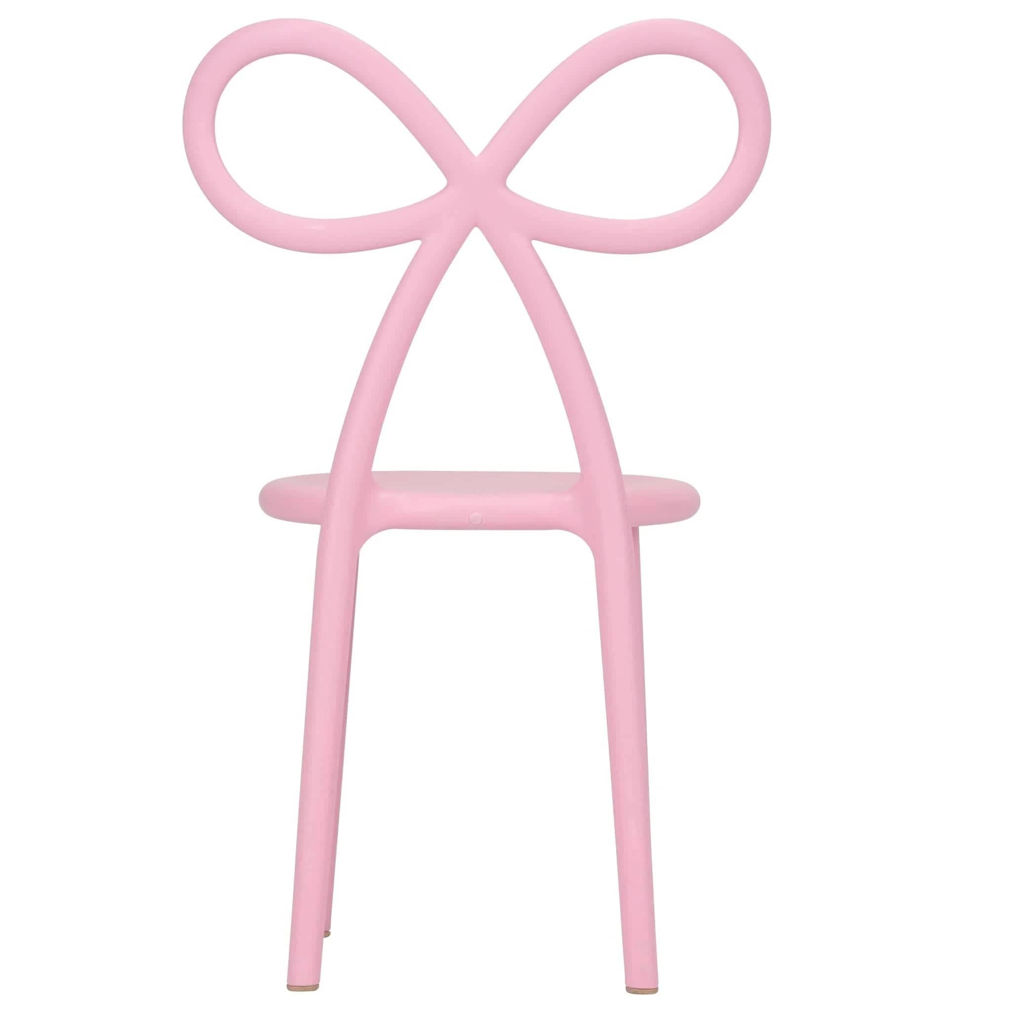 Chivari Kids Pink Resin Bow Chair with Round Seat CBORP-KID-ZG