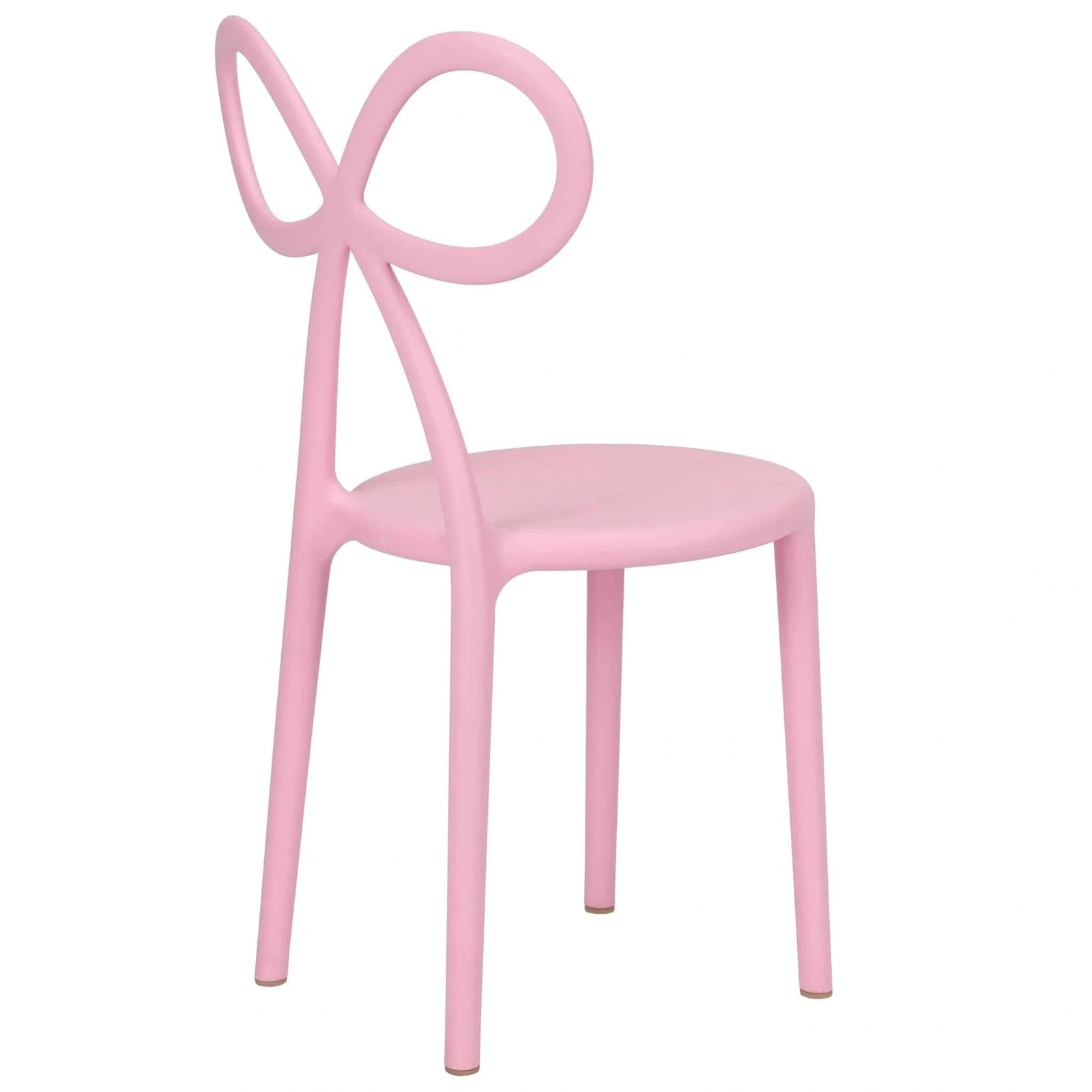 Chivari Kids Pink Resin Bow Chair with Round Seat CBORP-KID-ZG
