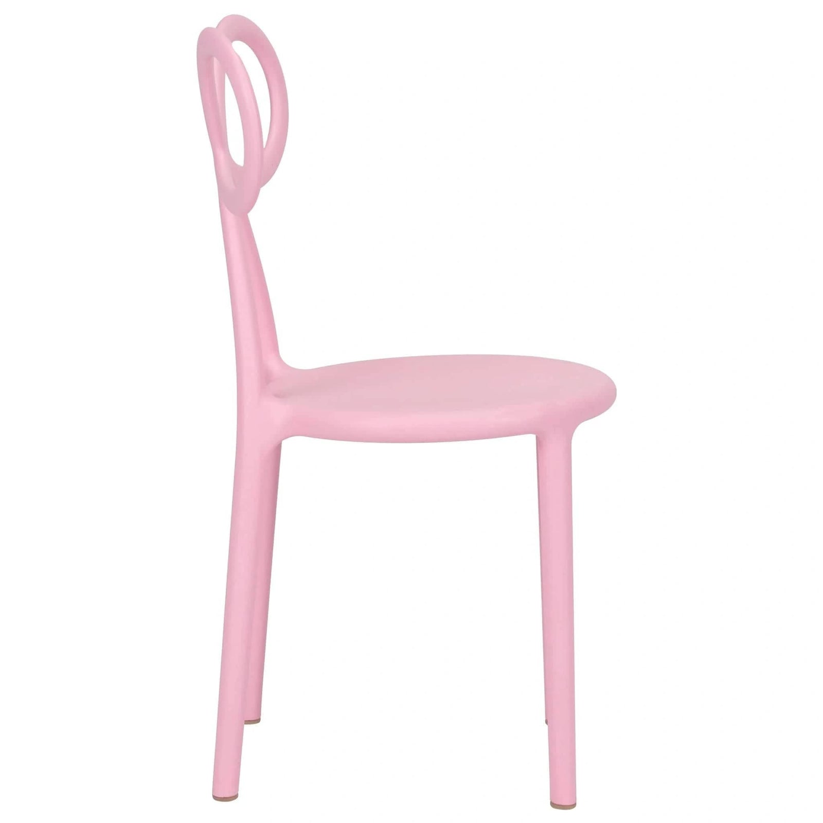 Chivari Kids Pink Resin Bow Chair with Round Seat CBORP-KID-ZG
