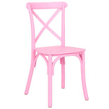 Kids Pink ToughResin™ Cross Back Chair