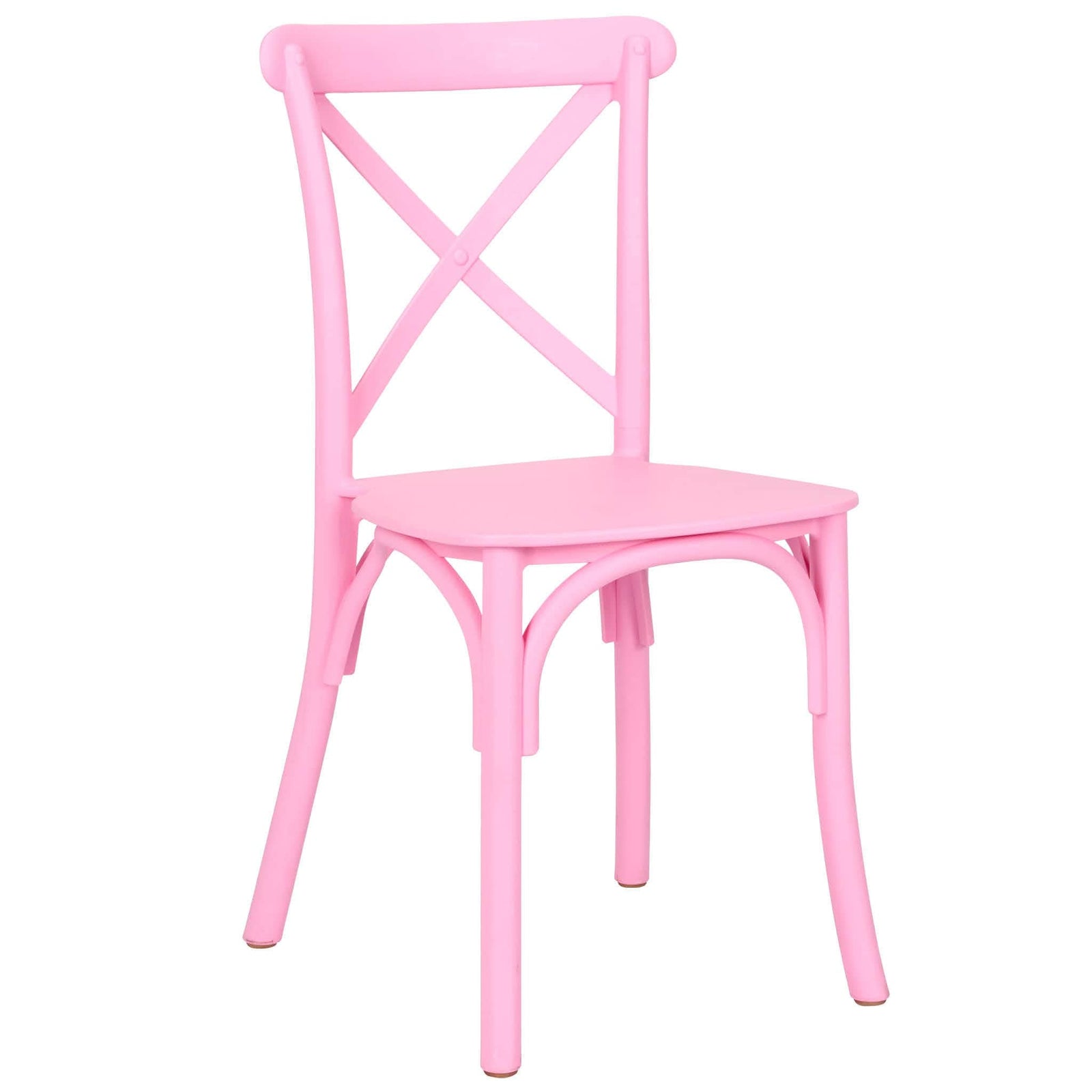 Chivari Kids Pink ToughResin™ Cross Back Chair CXRP-KID-ZG-T