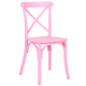 Chivari Kids Pink ToughResin™ Cross Back Chair CXRP-KID-ZG-T