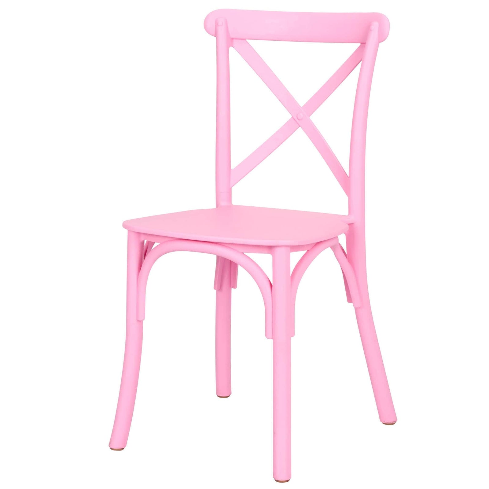 Chivari Kids Pink ToughResin™ Cross Back Chair CXRP-KID-ZG-T