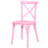 Chivari Kids Pink ToughResin™ Cross Back Chair CXRP-KID-ZG-T