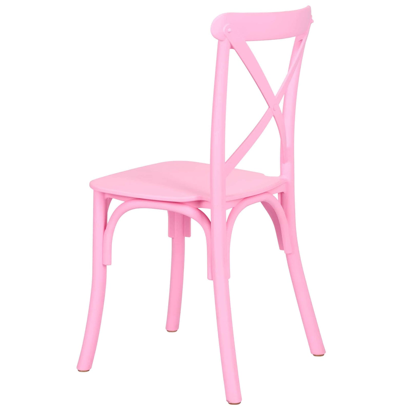 Chivari Kids Pink ToughResin™ Cross Back Chair CXRP-KID-ZG-T