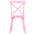 Chivari Kids Pink ToughResin™ Cross Back Chair CXRP-KID-ZG-T