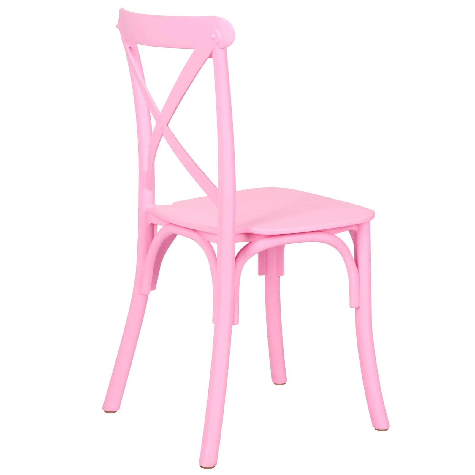 Chivari Kids Pink ToughResin™ Cross Back Chair CXRP-KID-ZG-T