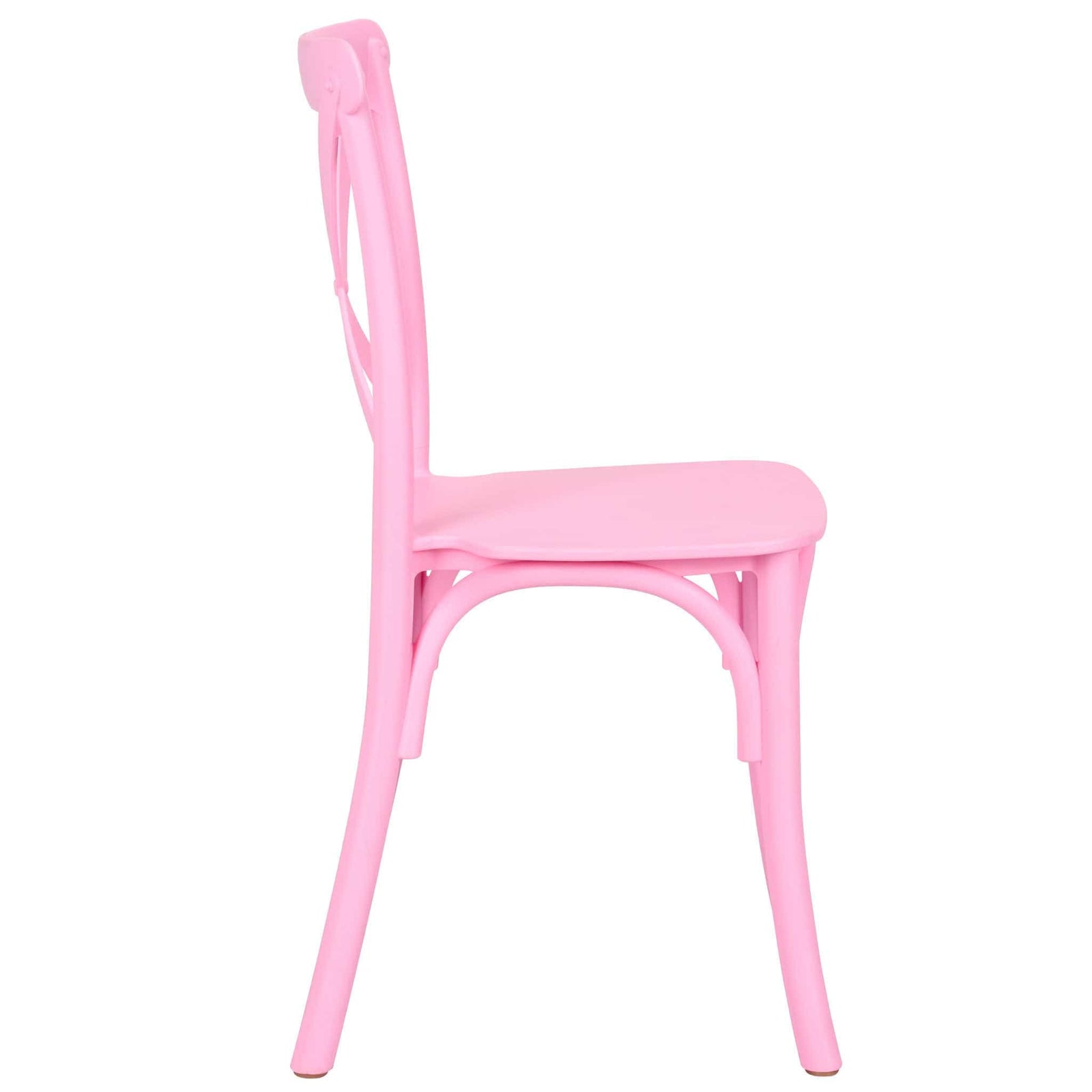 Chivari Kids Pink ToughResin™ Cross Back Chair CXRP-KID-ZG-T