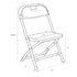 Chivari Kids White Folding Chair (Steel-Poly Chair) CFPW-KID-AX-T