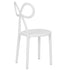 Chivari Kids White Resin Bow Chair with Round Seat CBORW-KID-ZG