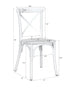 Chivari Kids White ToughResin™ Cross Back Chair CXRW-KID-ZG-T