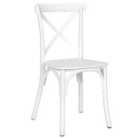 Kids White ToughResin™ Cross Back Chair