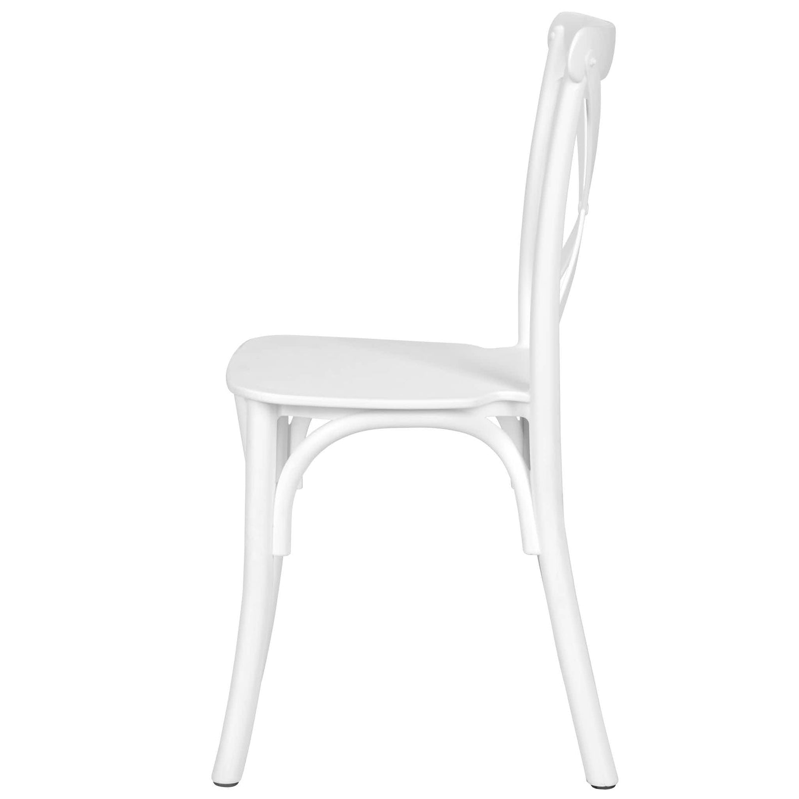Chivari Kids White ToughResin™ Cross Back Chair CXRW-KID-ZG-T