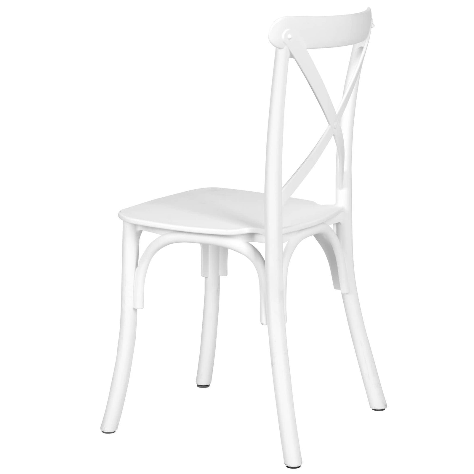 Chivari Kids White ToughResin™ Cross Back Chair CXRW-KID-ZG-T