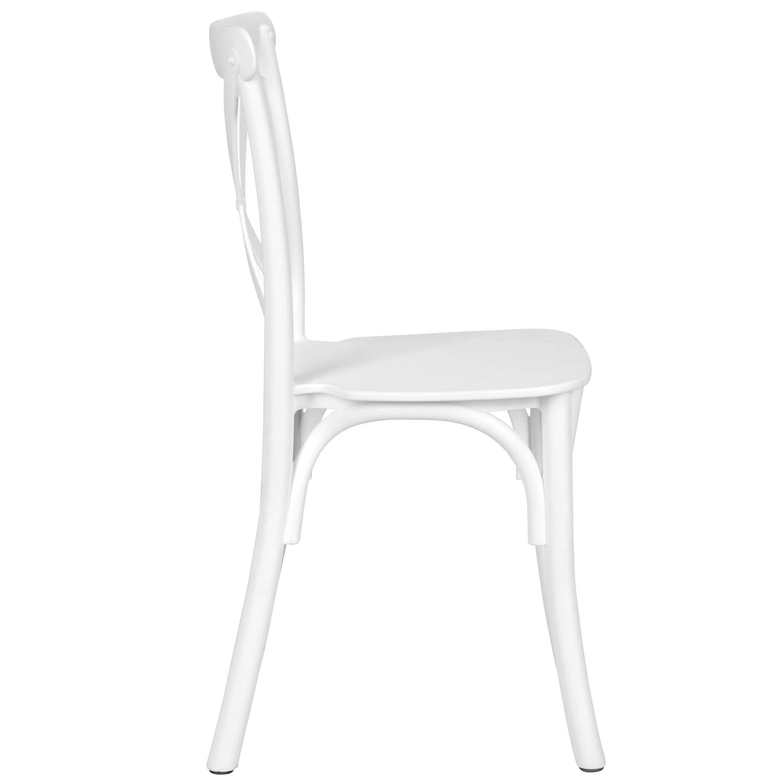 Chivari Kids White ToughResin™ Cross Back Chair CXRW-KID-ZG-T