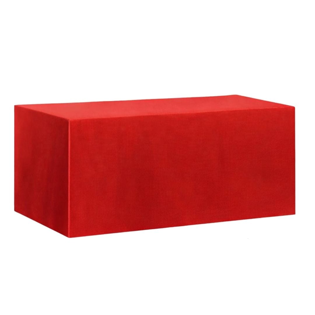 Chivari.com 96" x 24" x 29"H Red Fitted Expo Table Cover Premium 180 GSM Polyester L-EXPOCVR9624x29H-RD-CB-SX