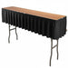 Chivari Black Bar Top Linen Skirt for 72in x 12in Bar Top Riser L-SKIRTBAR-RT72x12-BLK-MCS-T
