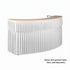 Chivari White Bar Top Linen Skirt for 84" Serpentine Bar Top Riser L-SKIRTBAR-SRP-84-WHT-MCS-T
