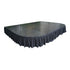 16' Black Stage Skirt 21" High 180 GSM Polyester Linen with 16 Clips