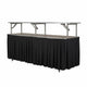 Chivari Black Table Skirt for 72" x 30" Table L-SKIRTTAB-RT72x30-BLK-MCS-T