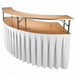 Chivari Black Table Skirt for 84" Serpentine Table L-SKIRTTAB-SRP-84-WHT-MCS-T