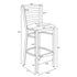 Chivari Ladder Back Bar Stool with Silver Frame and Tan Vinyl Seat BLMSVT-ZF-KT