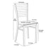 Chivari Ladder Back Restaurant Chair with Black Frame and Dark Wood Seat CLMBWDW-ZF-KT