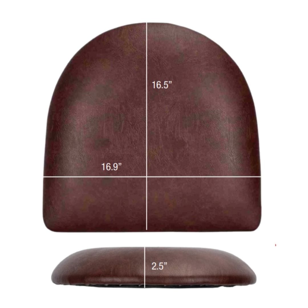 Chivari Ladder Back Restaurant Chair with Silver Frame and Brown Vinyl Seat CLMSVBR-ZF-KT