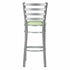 Chivari Ladder Back Bar Stool with Silver Frame and Light Green Vinyl Seat BLMSVLGR-ZF-KT